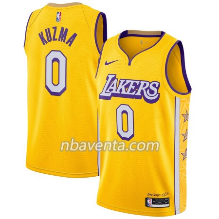 Camiseta Hombre Los Angeles Lakers Kyle Kuzma 0 2019-20 Nike City Edition Swingman